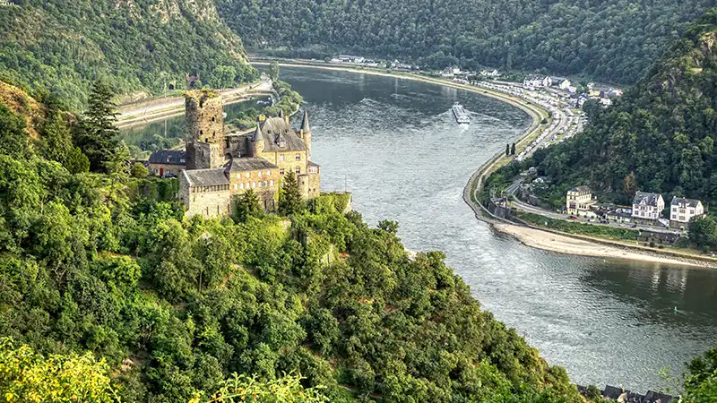 Scenic river cruise in Europe